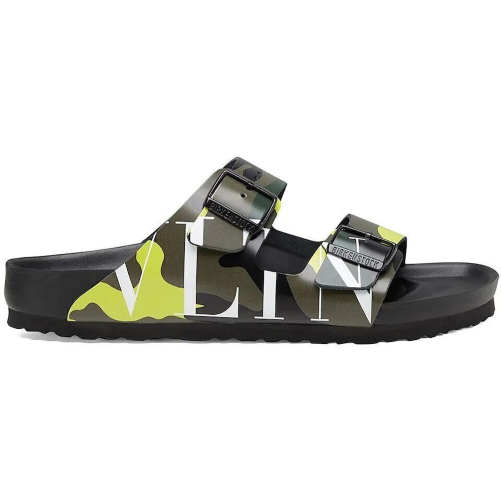 Birkenstock Valentino Arizona Army Camo Logo Sandals EU 45 Mens 12-12.5